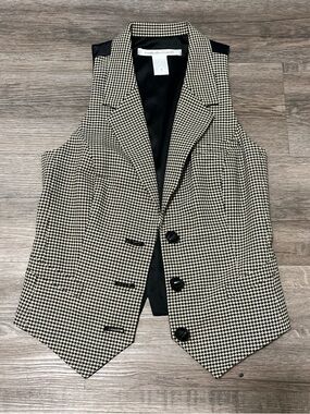 DVF houndstooth vest